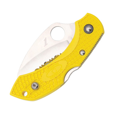 Spyderco Dragonfly 2 Salt Folding Knife Serrated Hawkbill Yellow FRN SPC28SYL2HB View 5