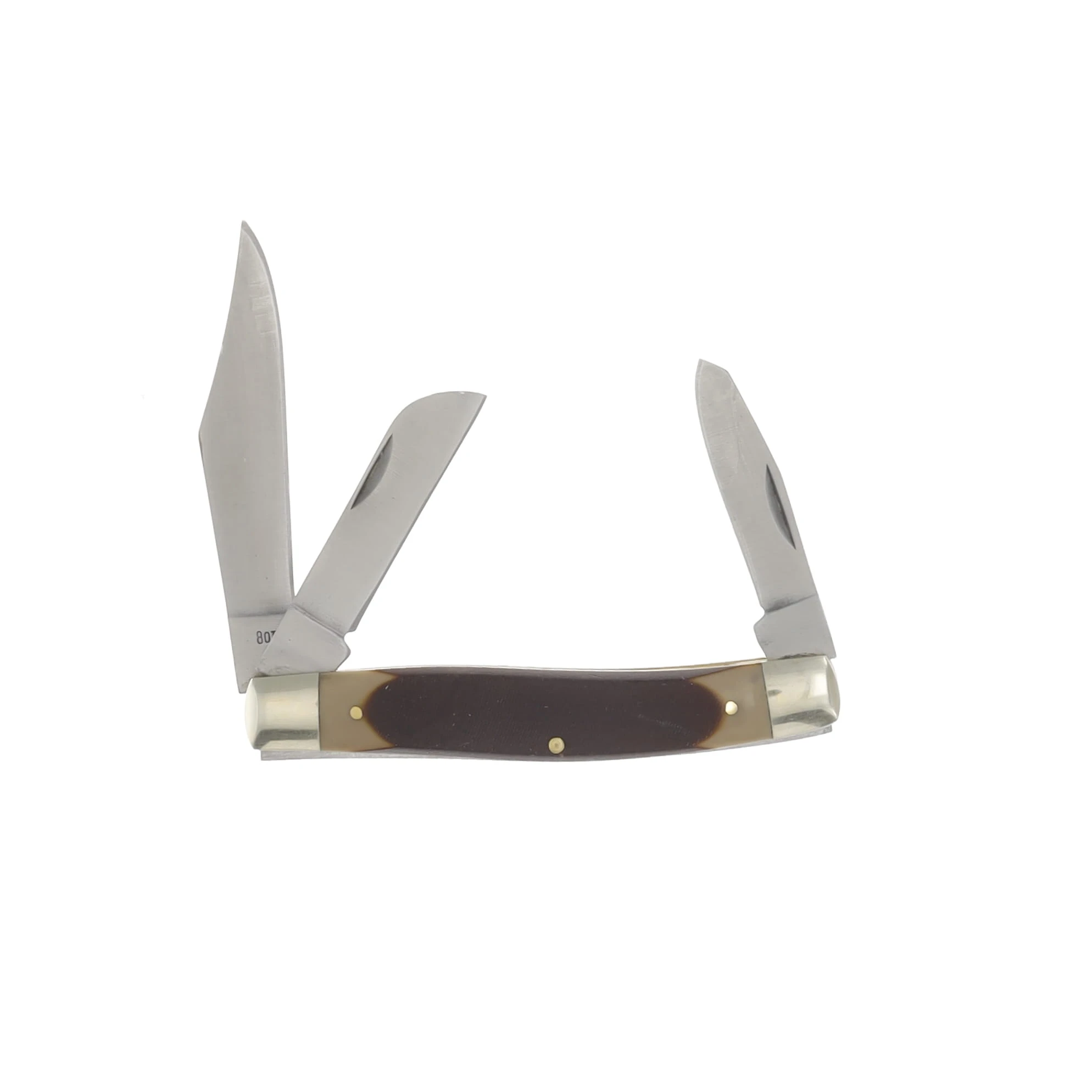 Old Timer Brown Sawcut Senior Stockman Folding Knife SCT8 View 2