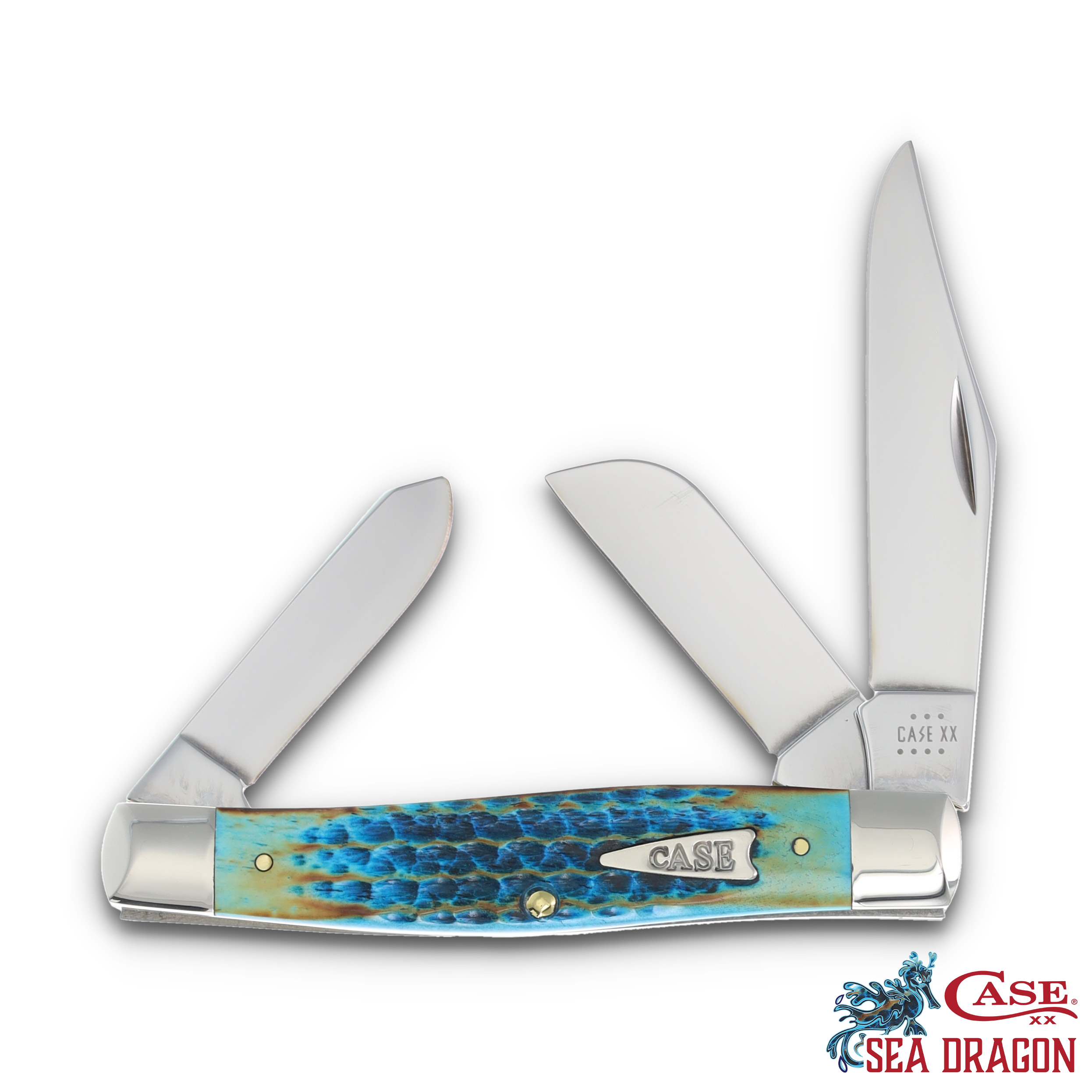 Case XX SMKW Exclusive Sea Dragon Bone Large Stockman Folding Knife View 1