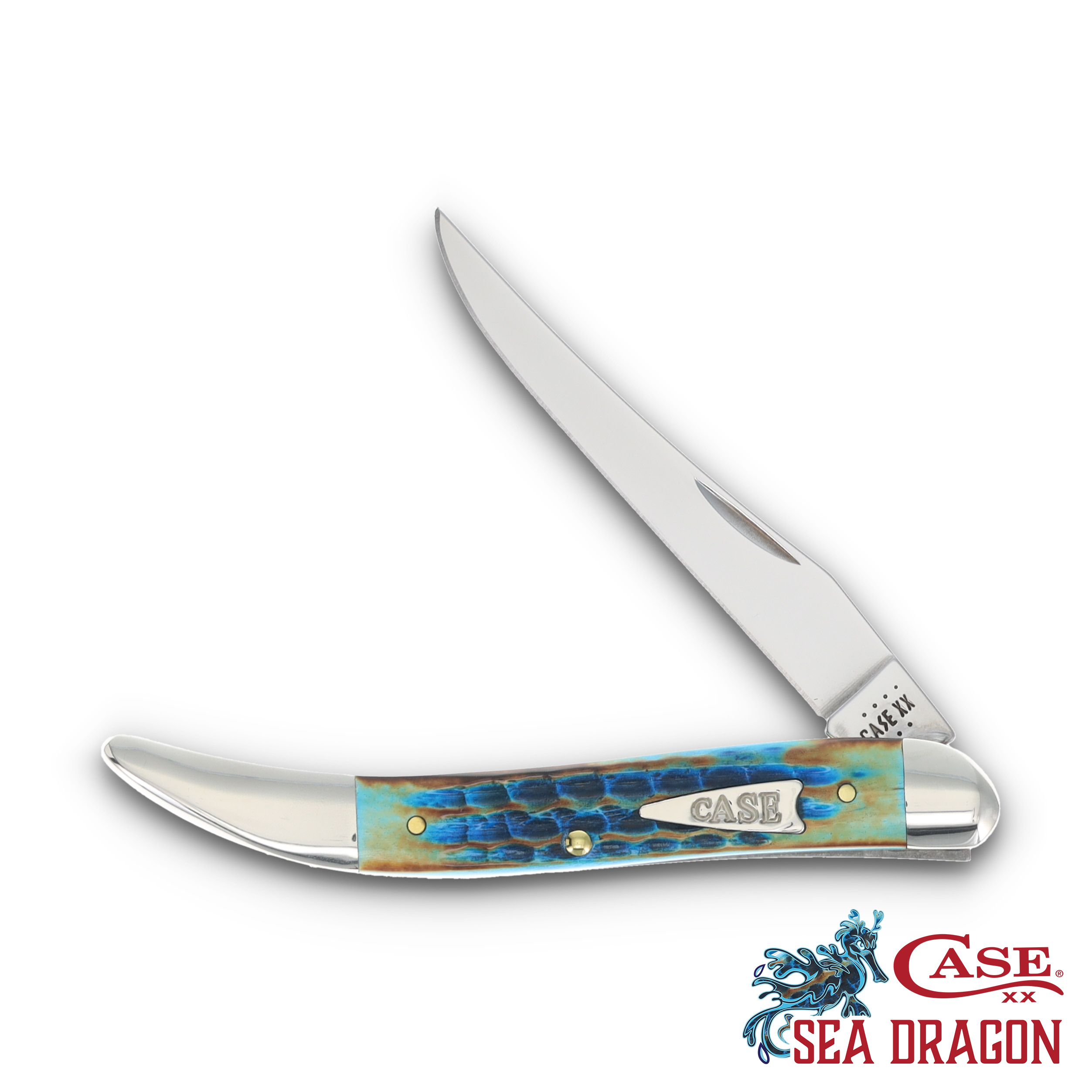 Case XX SMKW Exclusive Sea Dragon Bone Medium Texas Toothpick Folding Knife View 1