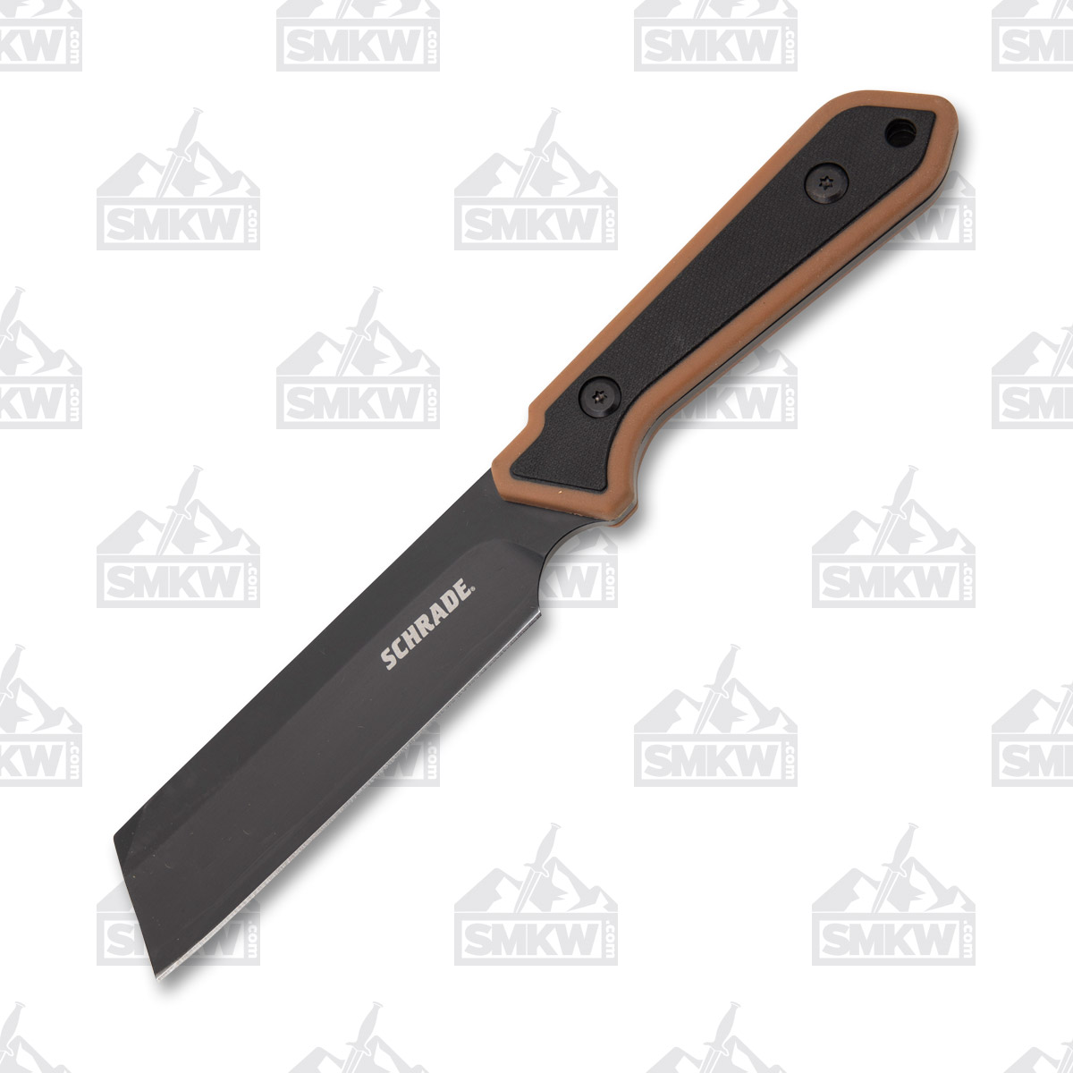 Schrade Fixed Blade Black Oxide Cleaver/Tan GFN 1124288 View 2