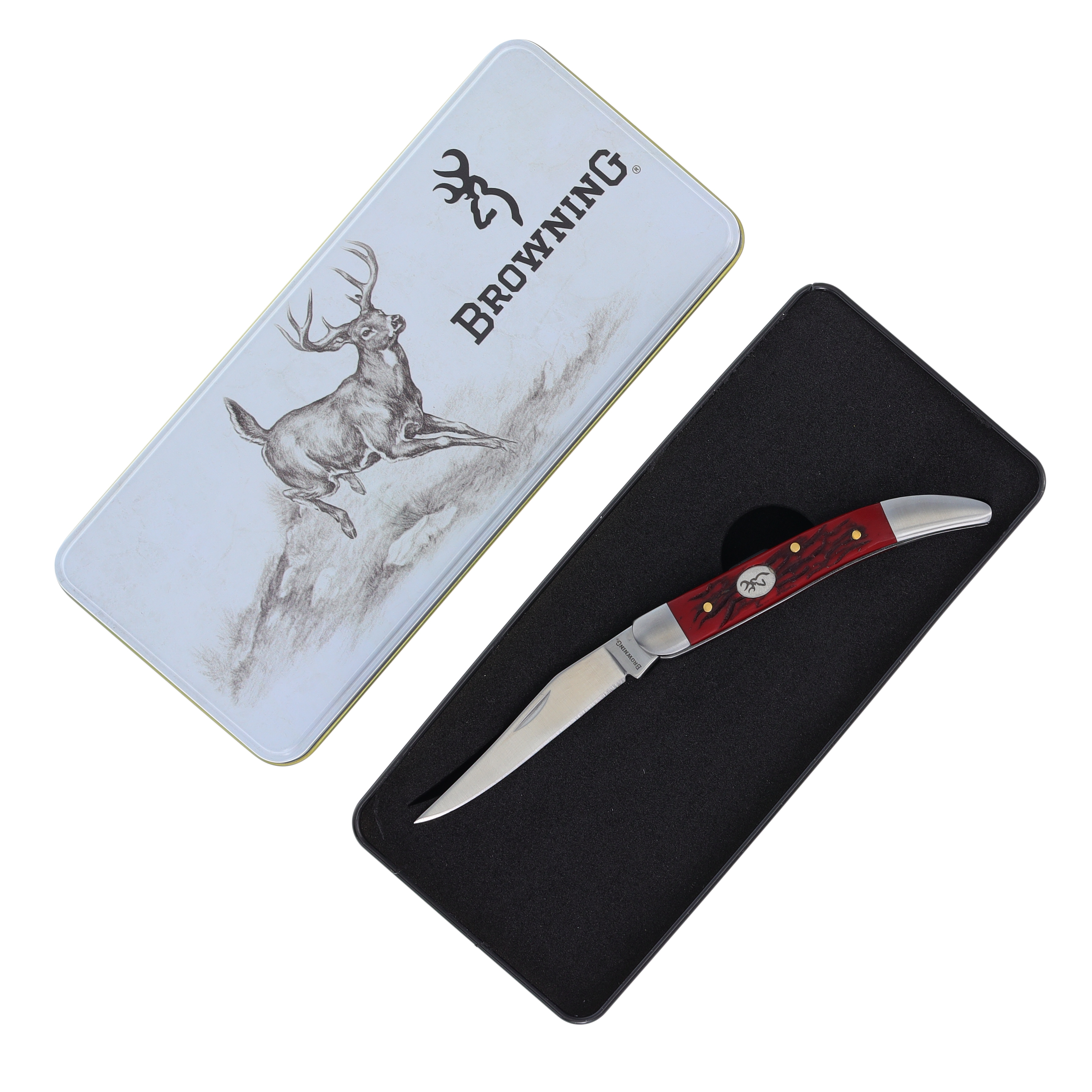 Browning 3.5 Inch Toothpick Folding Knife with Gift Tin BN3220454 View 1
