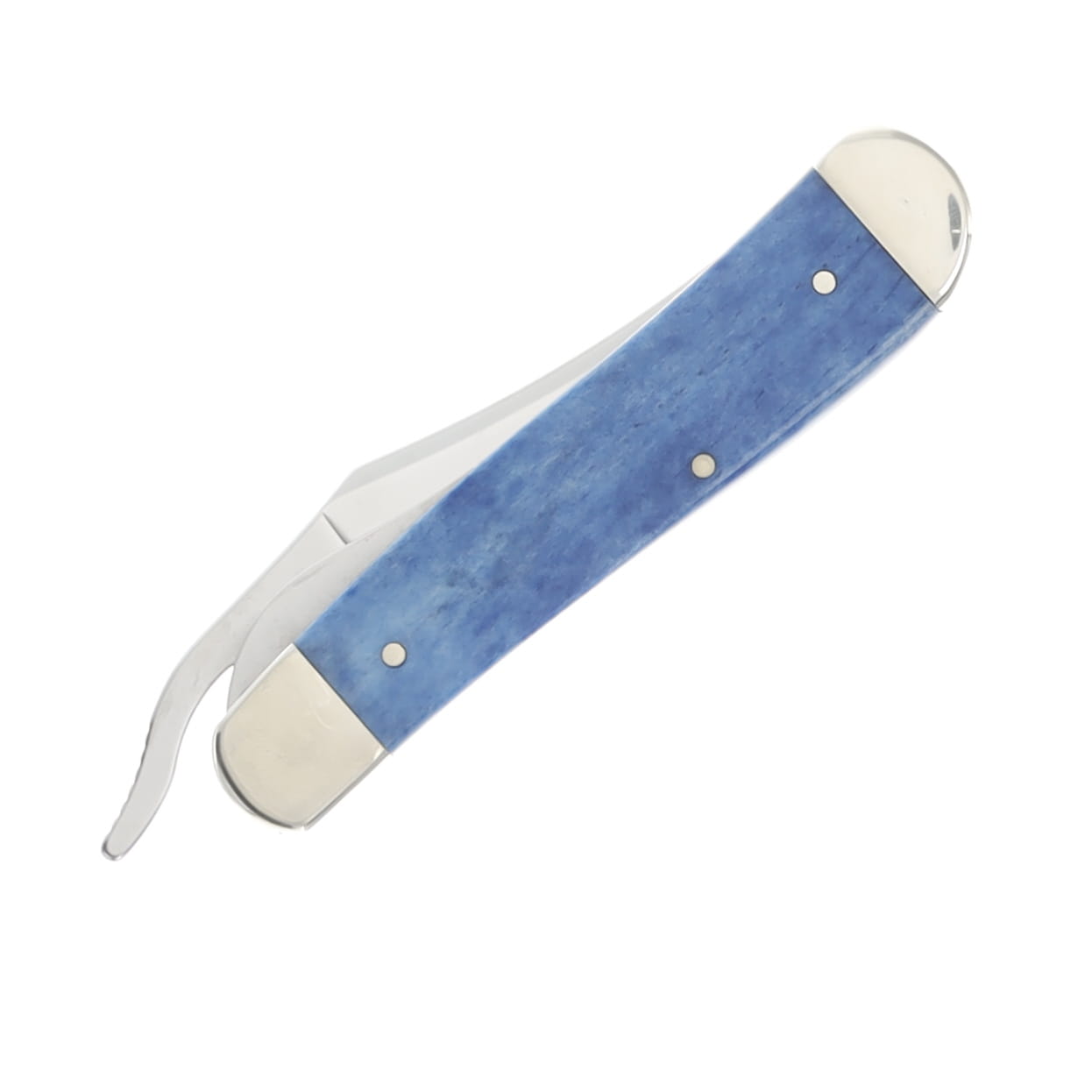 Case John Wayne Navy Blue Smooth Bone RussLock Folding Knife CA10716 View 4