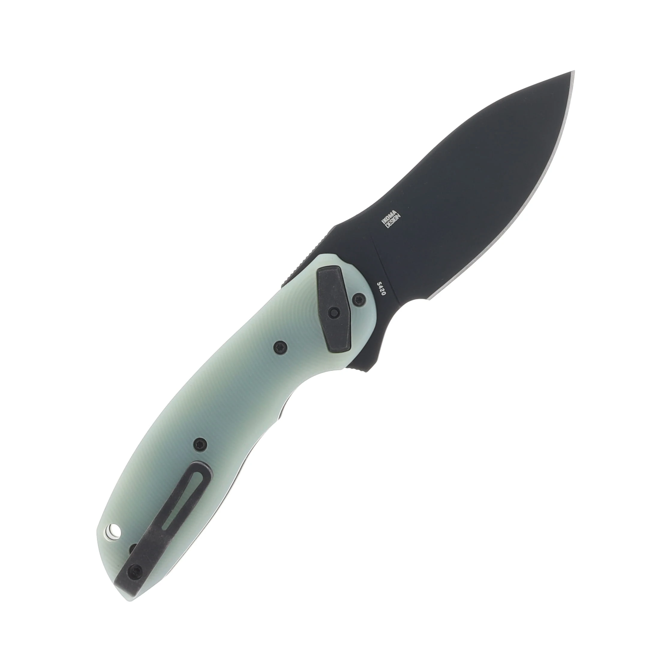 CRKT Bot Assisted Folding Knife Jade G10 2.21in Drop Point CR5420 View 2