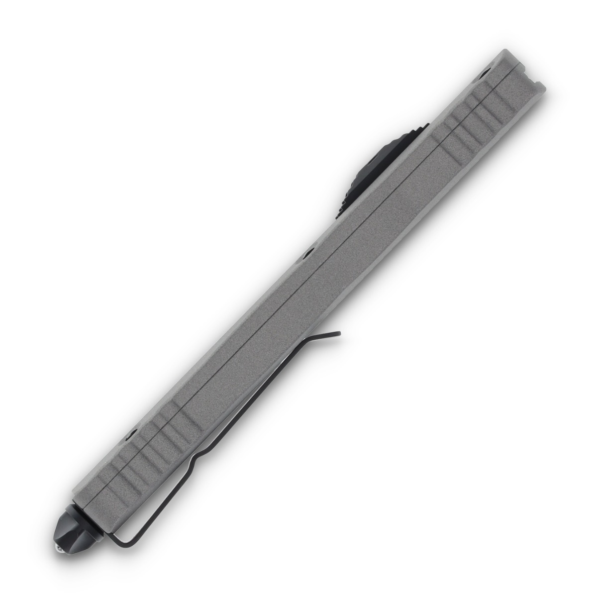 Microtech Dirac Delta Out-The-Front Automatic Knife (D/E Black P/S | Titanium Gray) AUMT2272TG View 5
