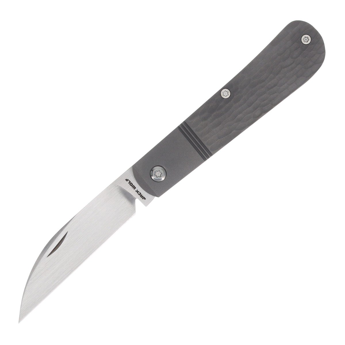 Jack Wolf Laid Back Jack Folding Knife Jigged Titanium Satin LAIDB-02-TI-JIG View 1
