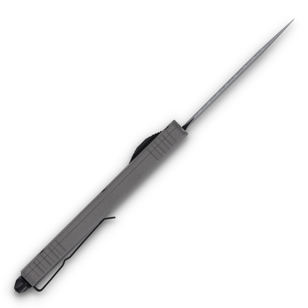Microtech Dirac Delta Out-The-Front Automatic Knife (D/E Black S/E | Gray) AUMT2273TG View 7