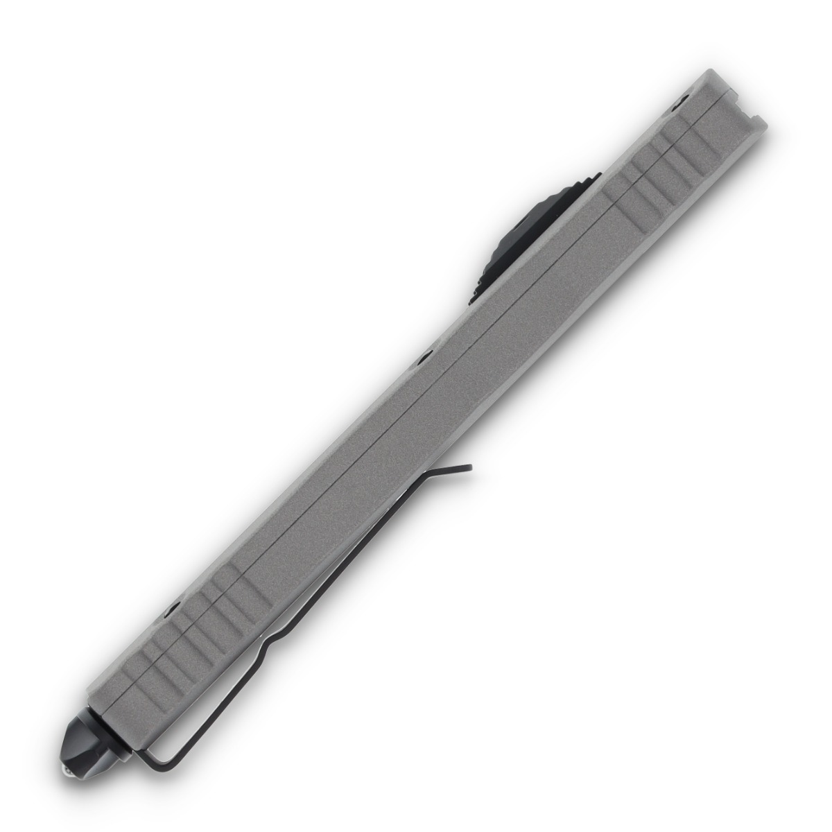 Microtech Dirac Delta Out-The-Front Automatic Knife (D/E Black S/E | Gray) AUMT2273TG View 5