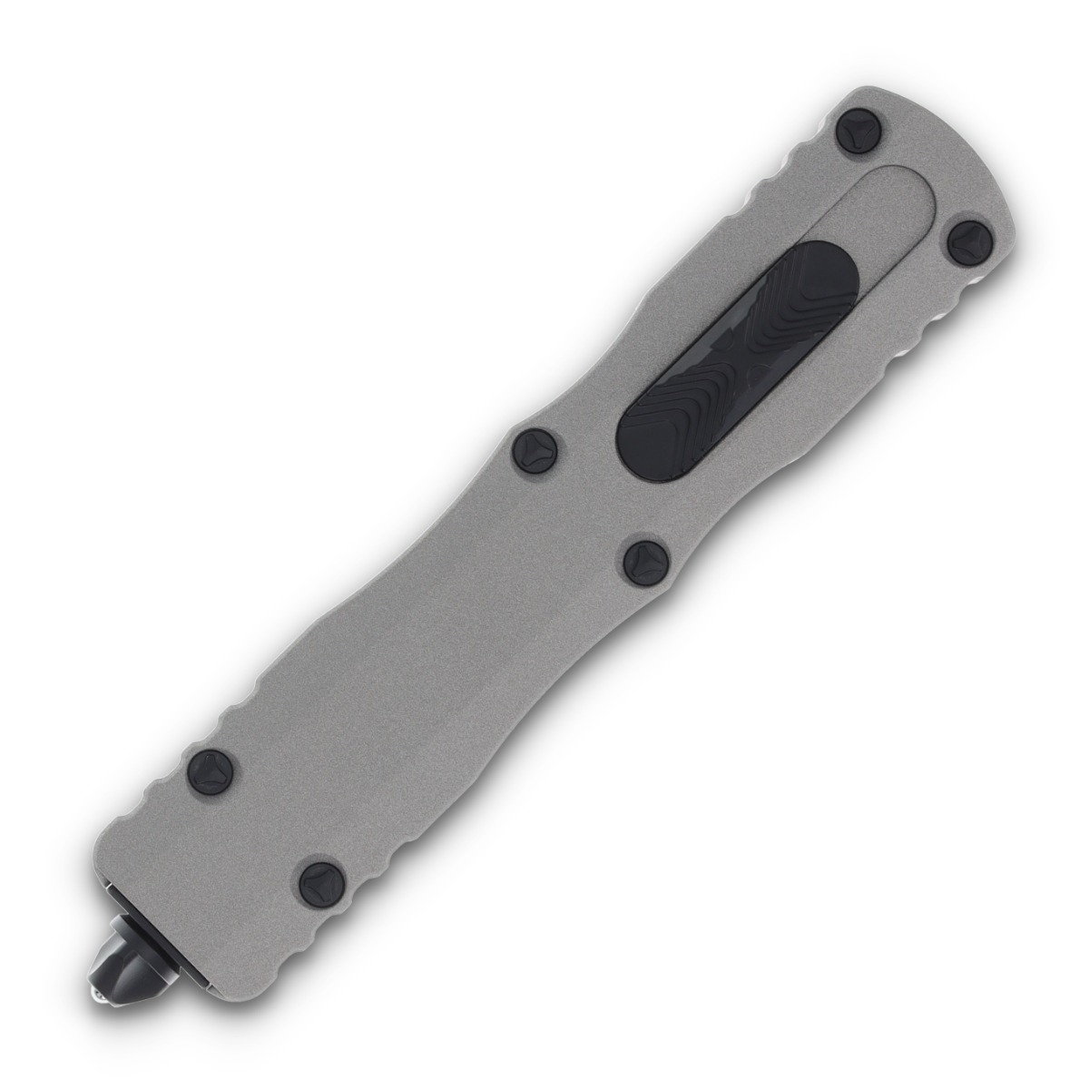 Microtech Dirac Delta Out-The-Front Automatic Knife (D/E Black S/E | Gray) AUMT2273TG View 3
