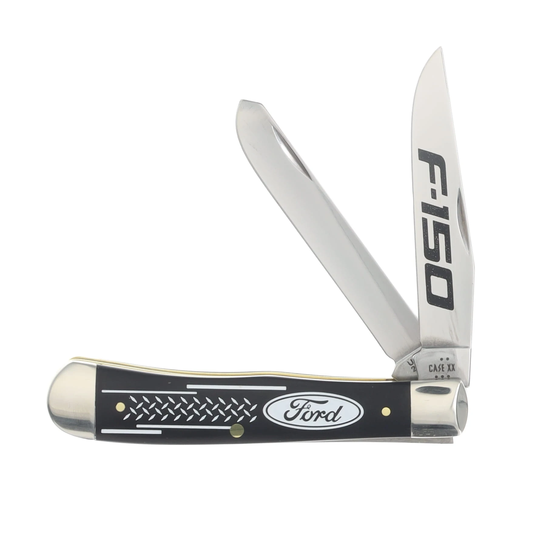 Case Ford F-150 Smooth Black Synthetic Trapper Folding Knife CA14335 View 1