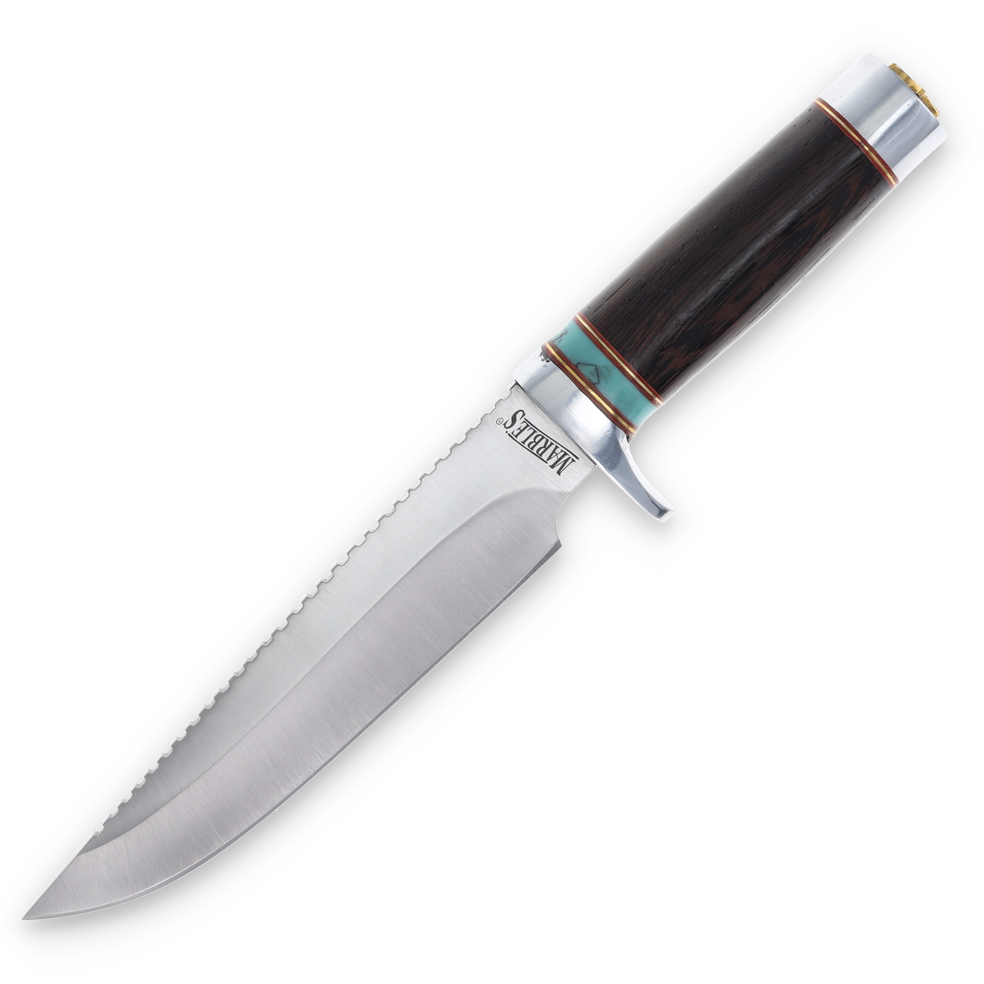 Marble's Sawback Wood Handle Bowie MR624 - Smoky Mountain Knife