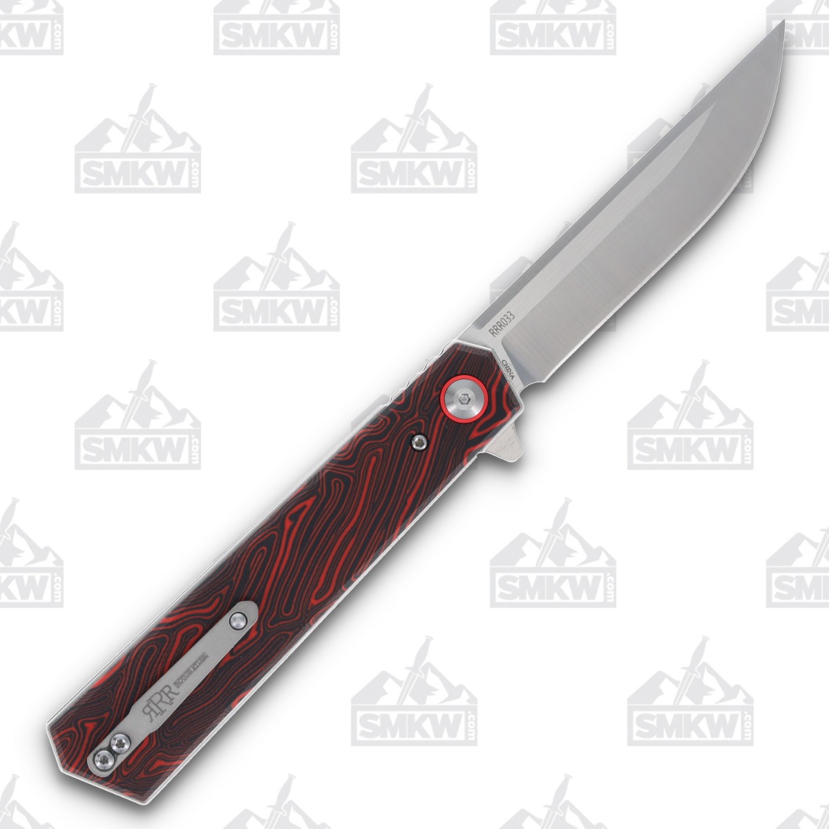 Rough Ryder Reserve Red and Black G-10 Linerlock Folding Knife RRR033 View 3