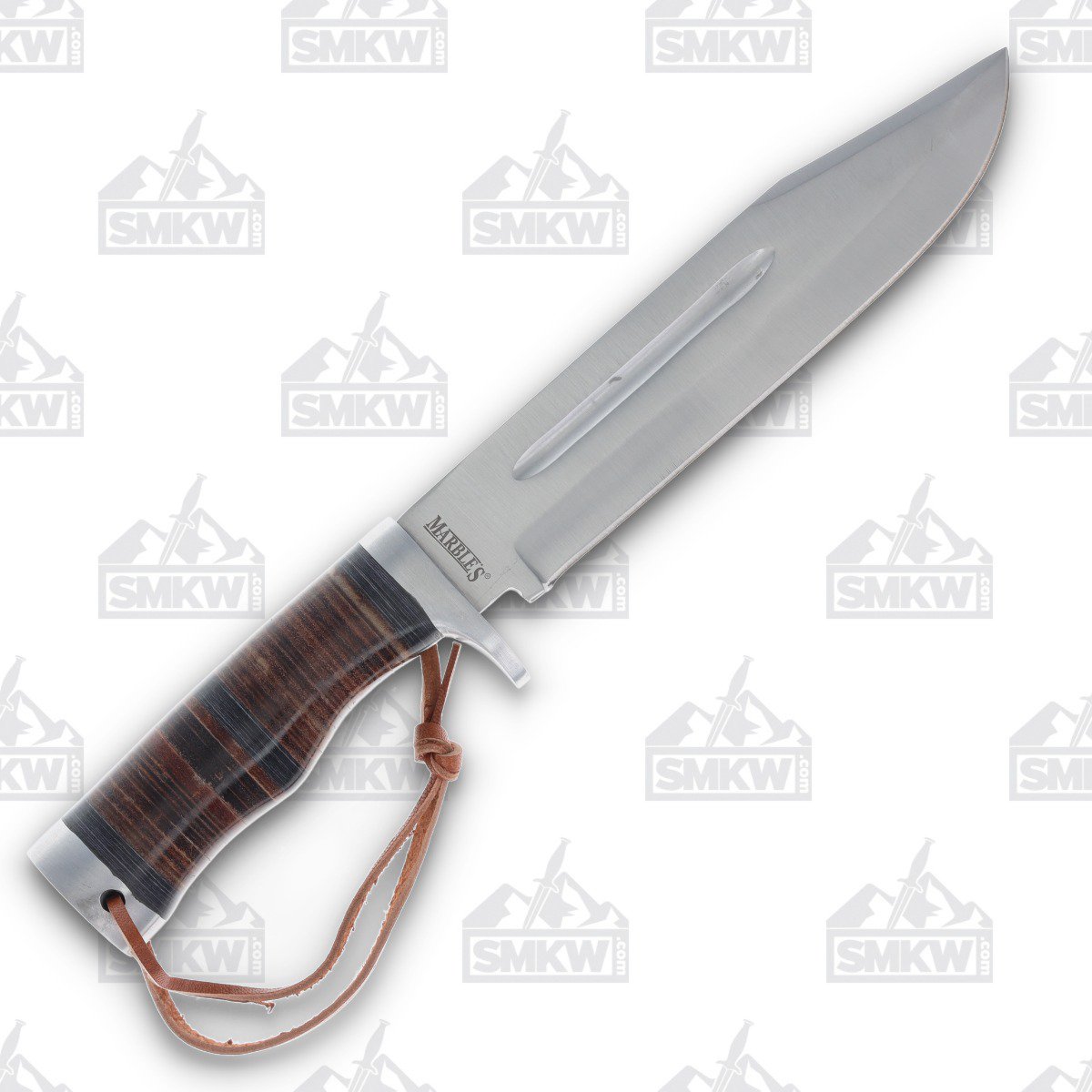 Marbles MR626 Stacked Leather 8in Bowie Fixed Blade MR626 View 1