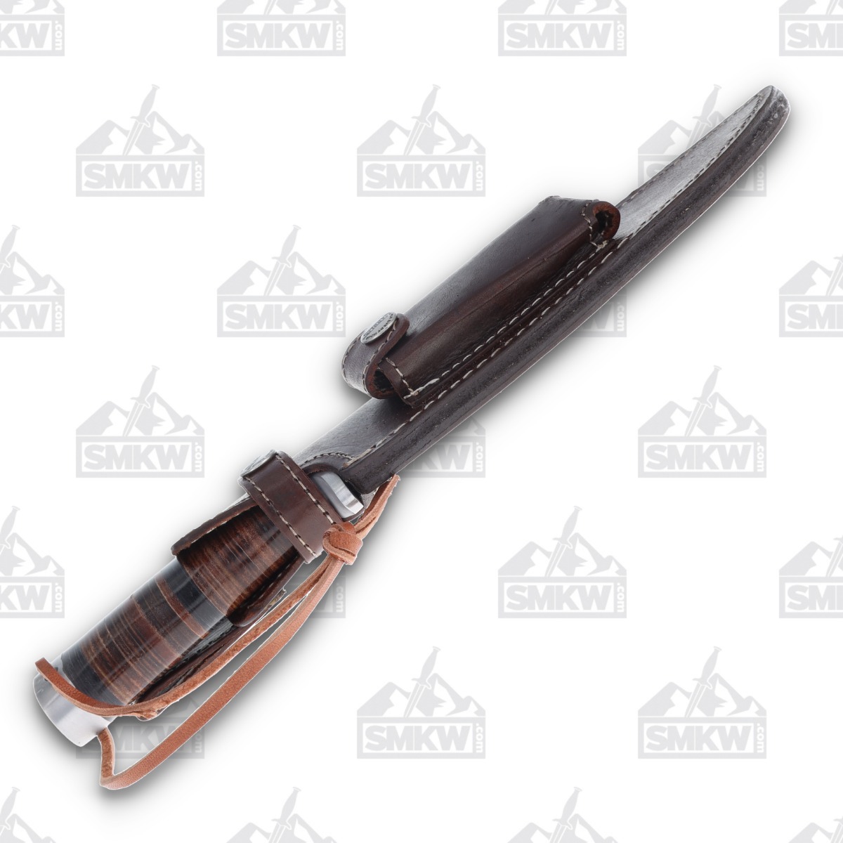 Marbles MR626 Stacked Leather 8in Bowie Fixed Blade MR626 View 7