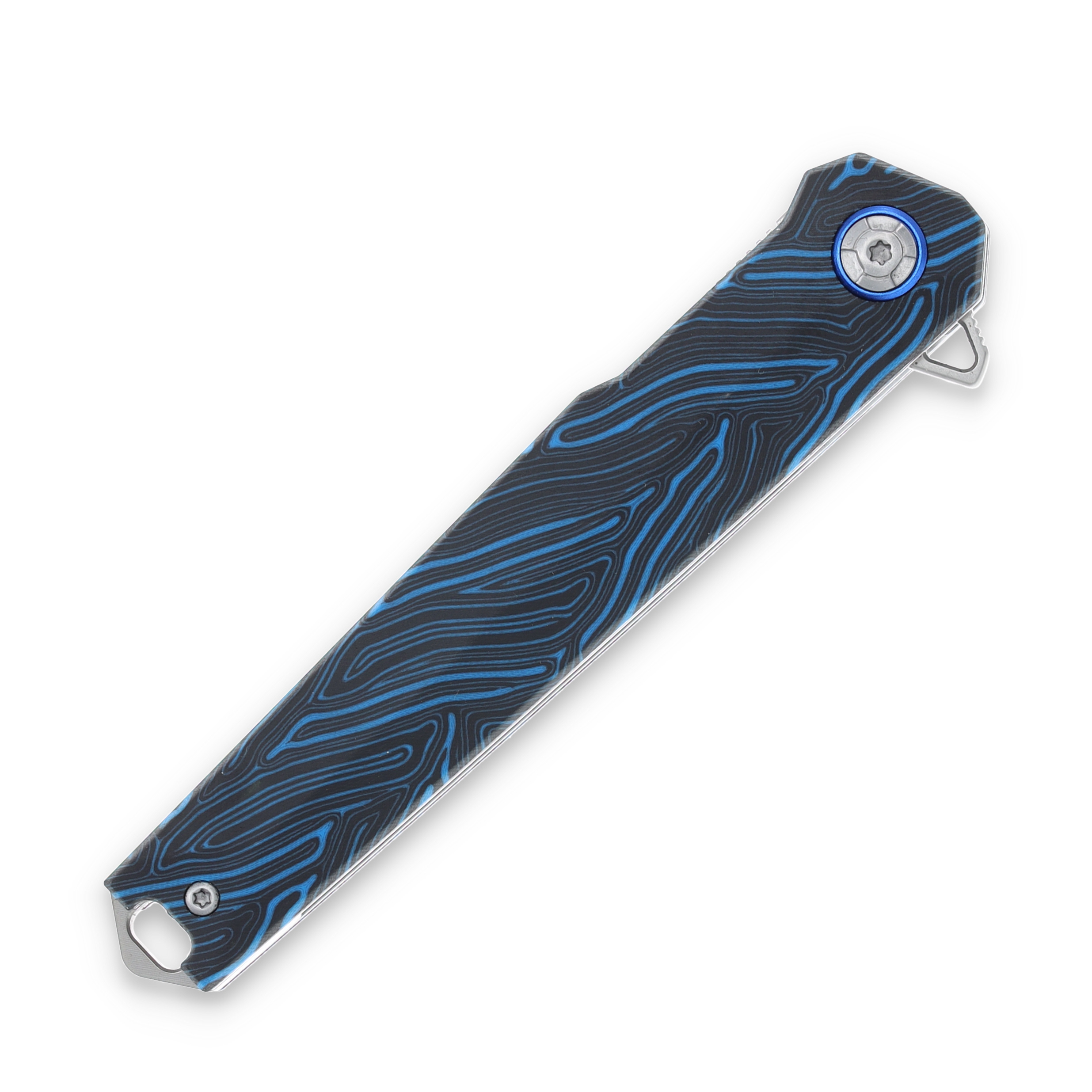 Rough Ryder Reserve Black and Blue D2 Tanto Folding Knife RRR028 View 5