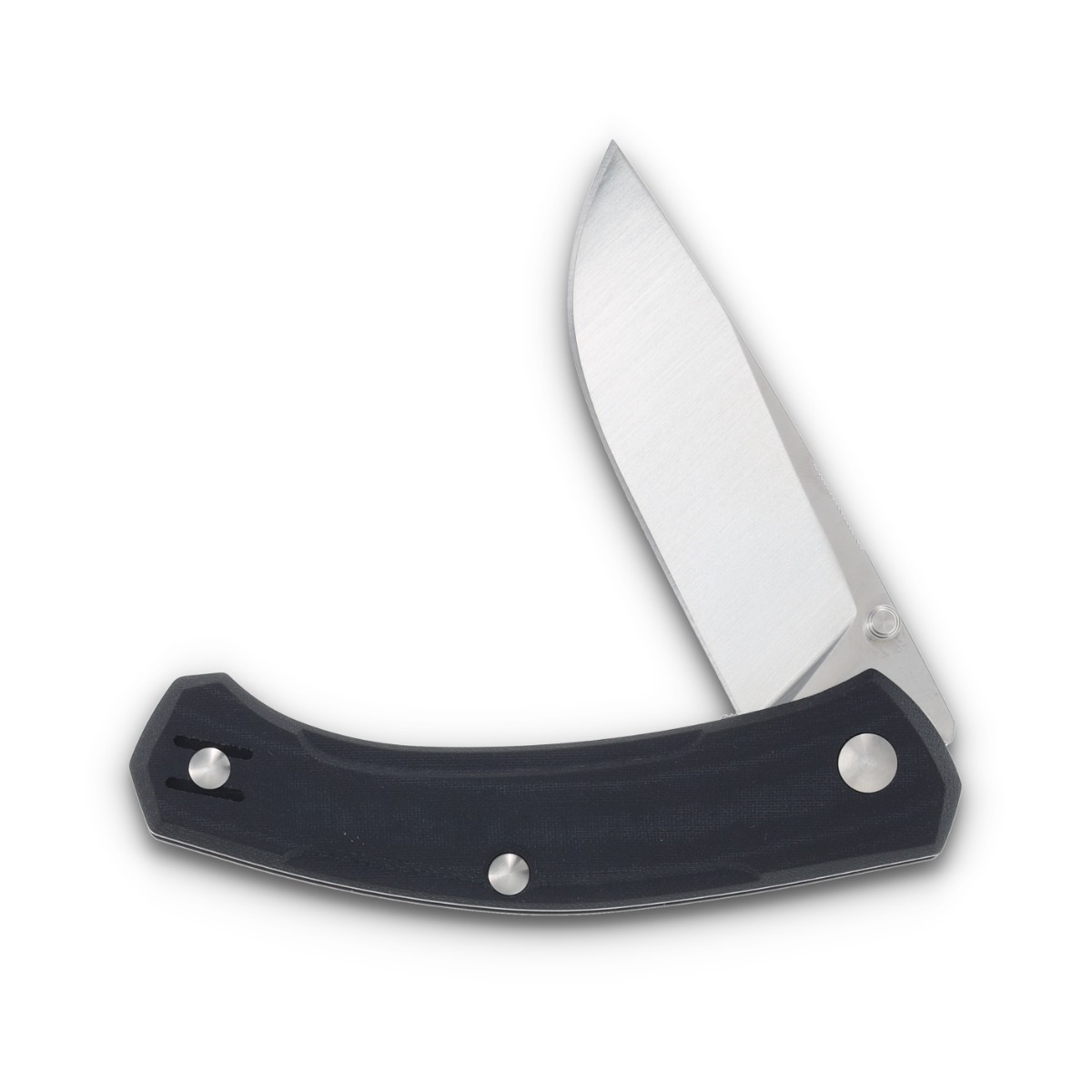 GiantMouse Ace Iona V2 Linerlock Folding Knife (Satin Magnacut, Black Linen Micarta) IONA-V2-BLACK-LINEN View 3