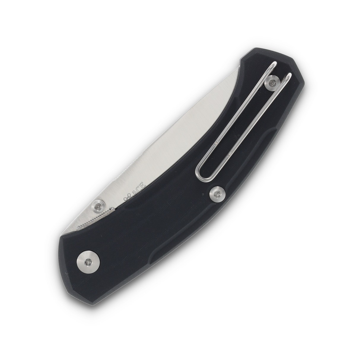 GiantMouse Ace Iona V2 Linerlock Folding Knife (Satin Magnacut, Black Linen Micarta) IONA-V2-BLACK-LINEN View 6