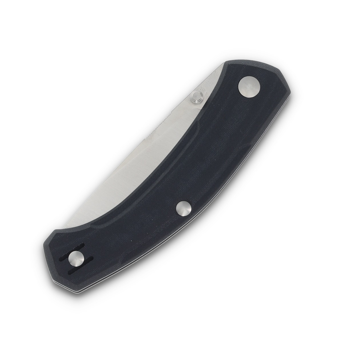 GiantMouse Ace Iona V2 Linerlock Folding Knife (Satin Magnacut, Black Linen Micarta) IONA-V2-BLACK-LINEN View 5