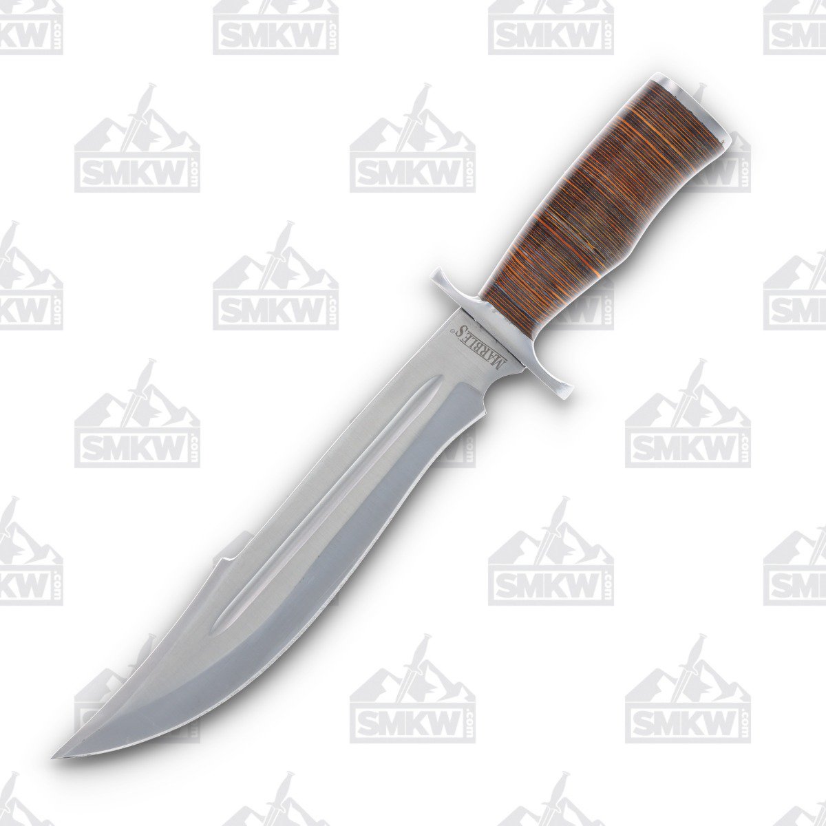 Marbles MR621 Stacked Leather 10in Bowie Fixed Blade MR621 View 1