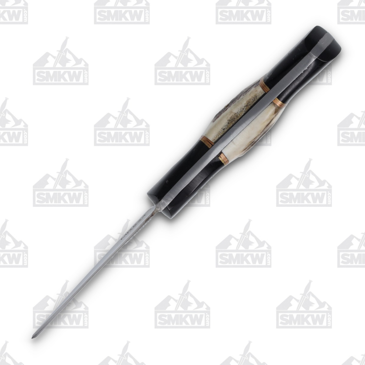 Marbles Small Stag Acorn Shield 3in Satin Spear Point Fixed Blade MR644 View 3