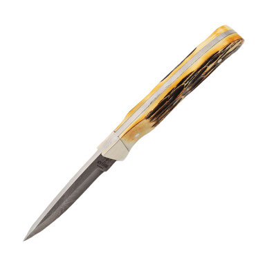 Bear & Son Damascus Skinner 2.87 Inch Plain Damascus Drop Point View 4