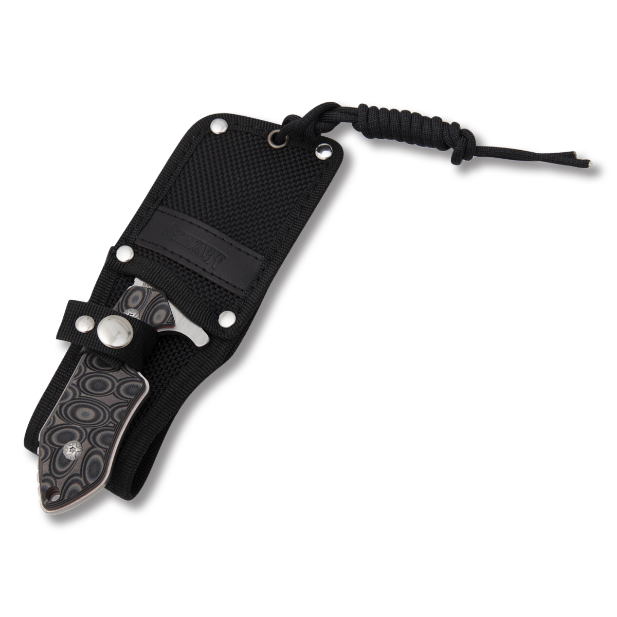 Marbles Black and Gray Raindrop 3.25in Cleaver Fixed Blade MR560 View 5