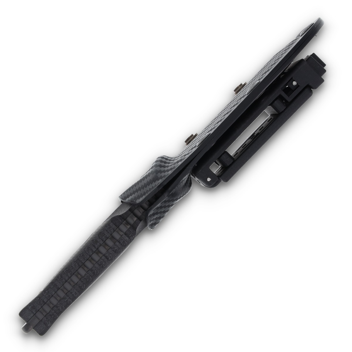 Microtech SOCOM Alpha Mini Fixed Blade Knife (Signature Series, Serrated DLC/Carbon Fiber) MT114M3DLCCFS View 7