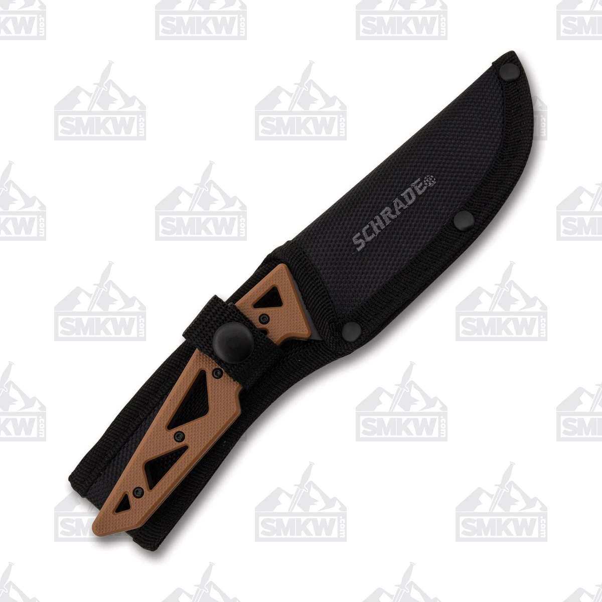Schrade Fixed Blade 4.5in Plain Clip Point Blade Tan GFN Knife 1124284 View 5