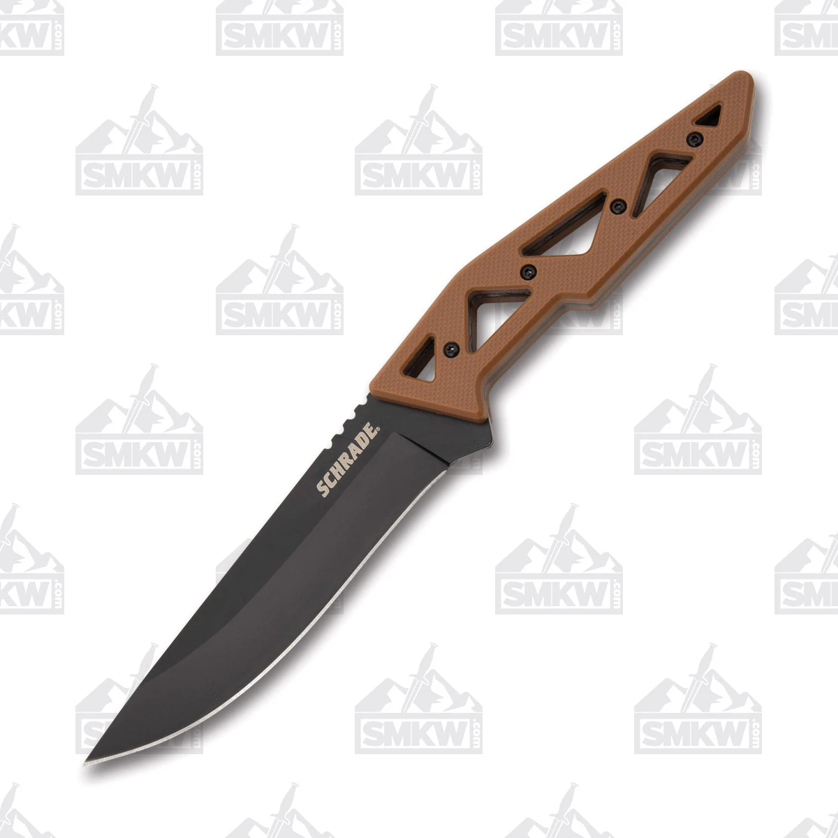 Schrade Fixed Blade 4.5in Plain Clip Point Blade Tan GFN Knife 1124284 View 2