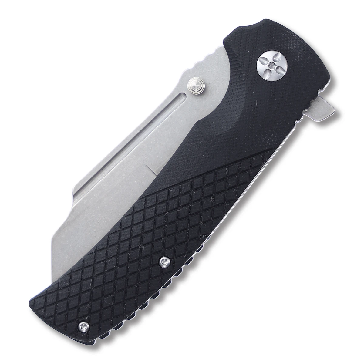 Komoran Sheepsfoot Black G-10 Linerlock Folding Knife KO022 View 4