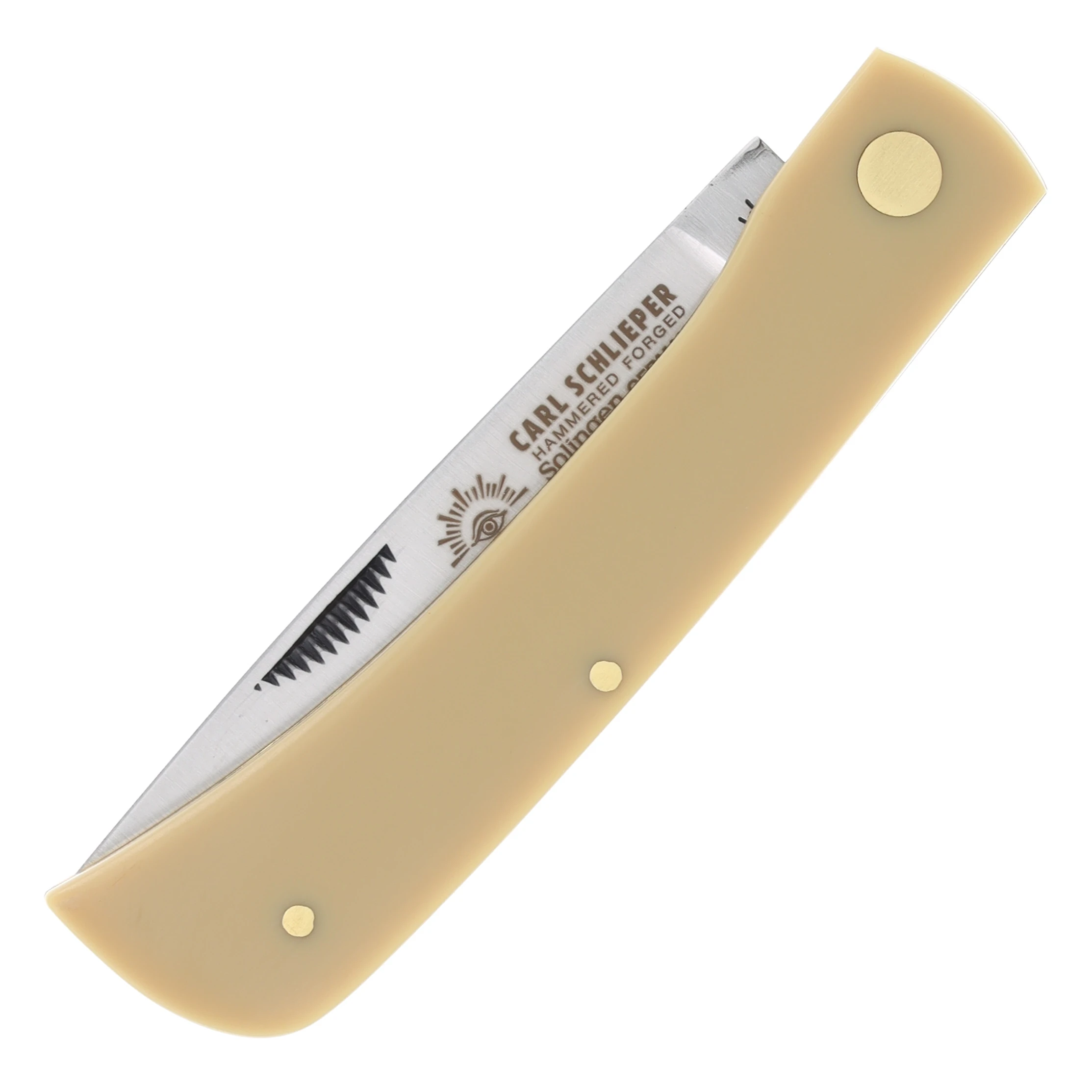 Eye Brand Clodbuster Folding Knife 3.8in Plain Edge Yellow Composition EB99Y View 5