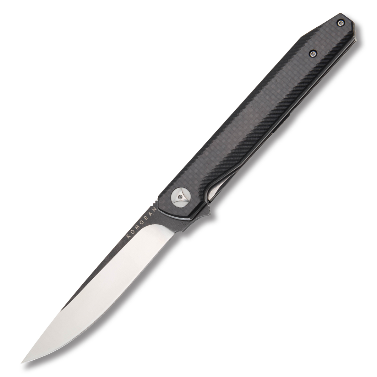 Komoran 023 Folding Knife 4 inch Plain Satin Drop Point KO023 View 1