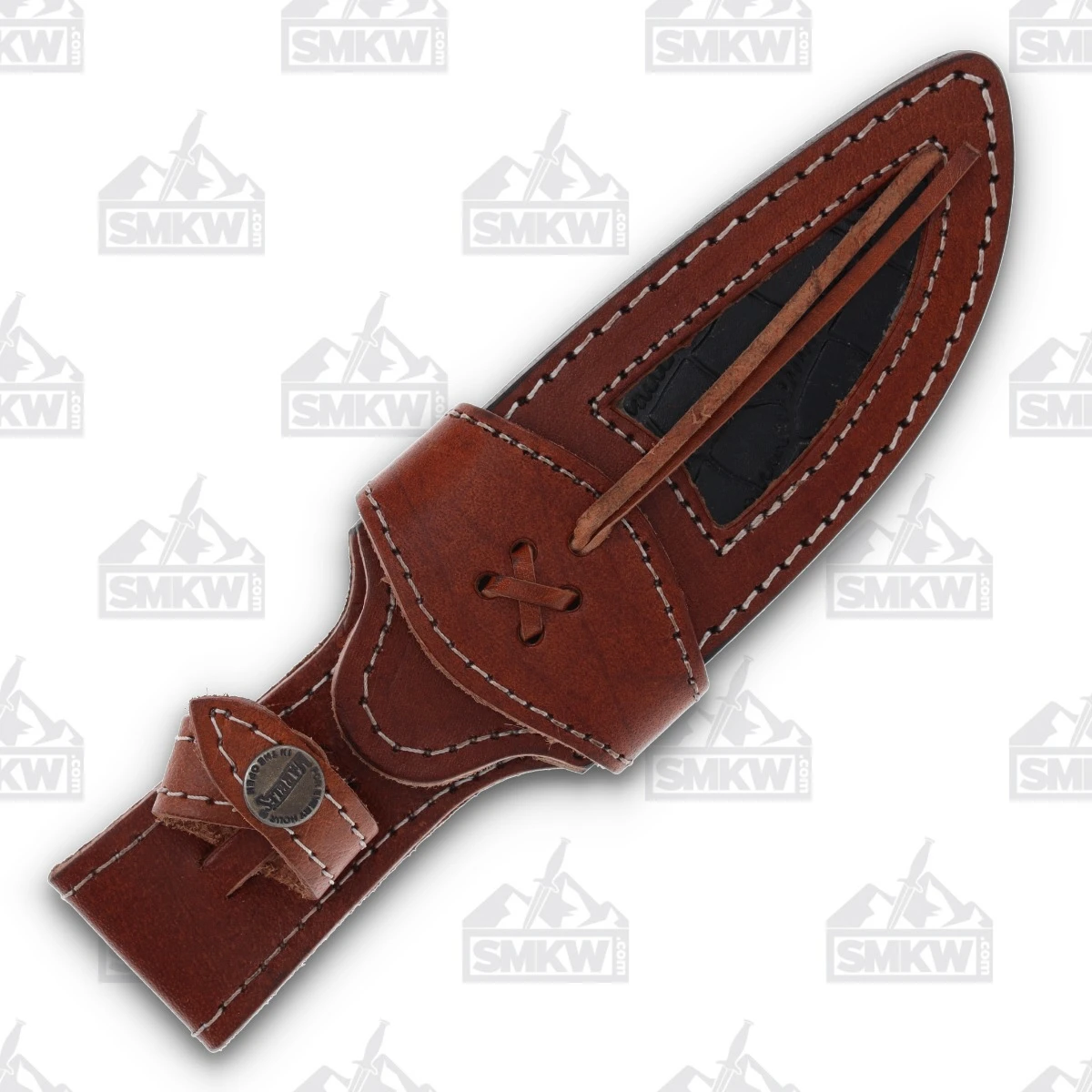 Marbles Stag Green and Red Hunter 6in Satin Clip Point Fixed Blade MR627 View 8