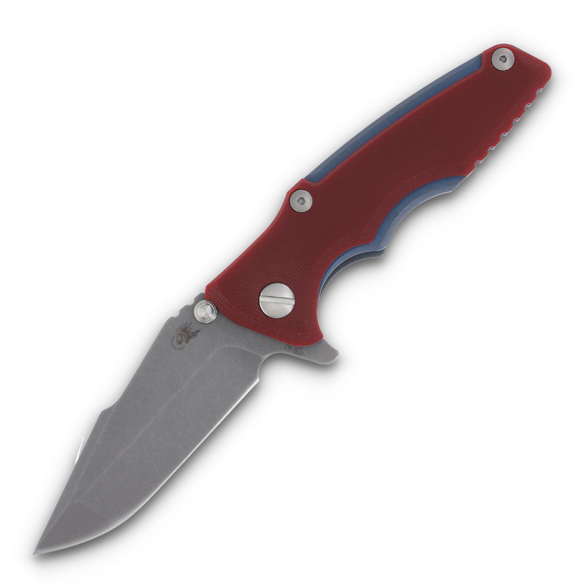 Hinderer Eklipse 3.0 Linerlock Working Finish 20CV Harpoon Spanto Red G-10/Battle Blue KEK30HSBBRD View 1