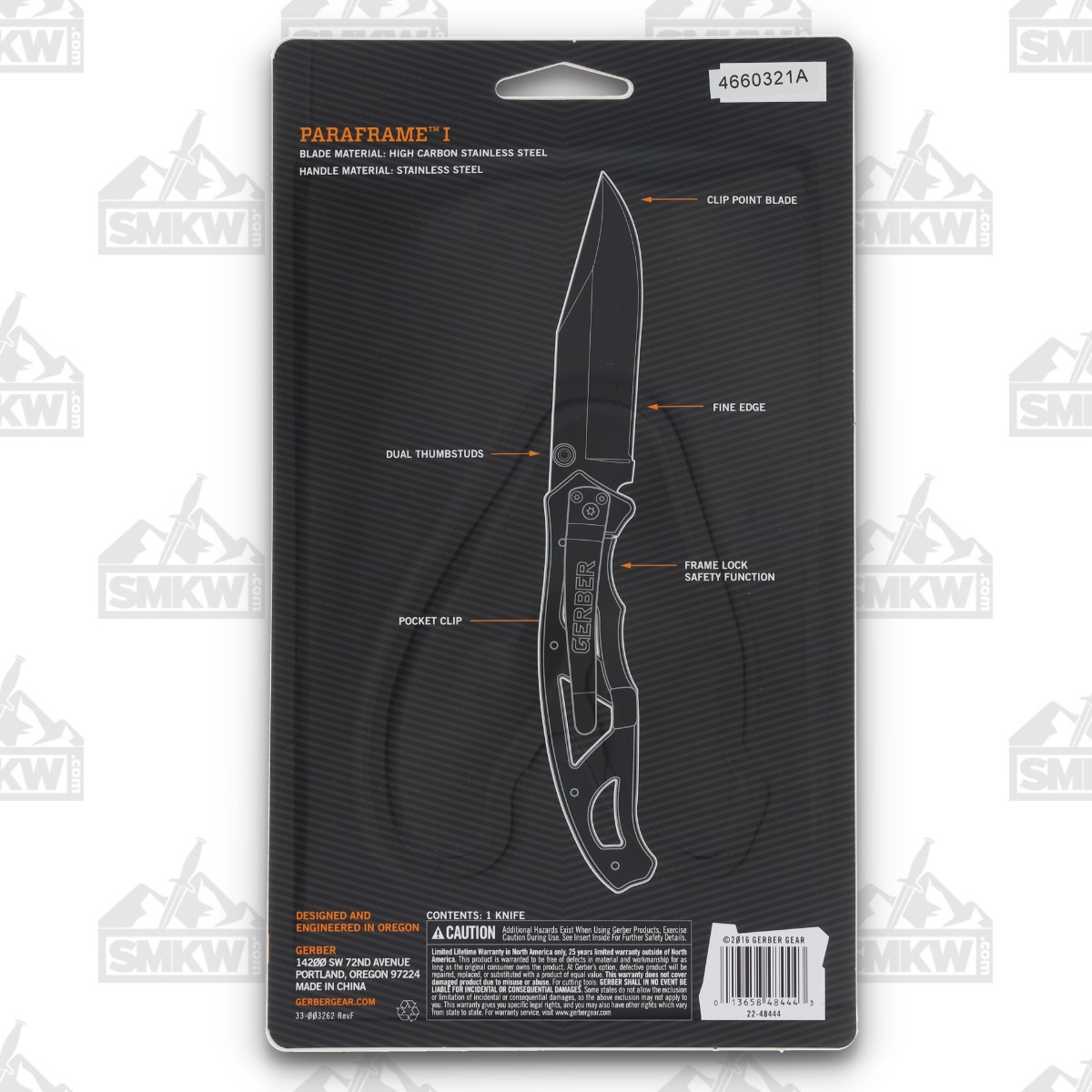 Gerber Knives Paraframe I Folding Knife 3in Plain Clip Point Blade G8444 View 12