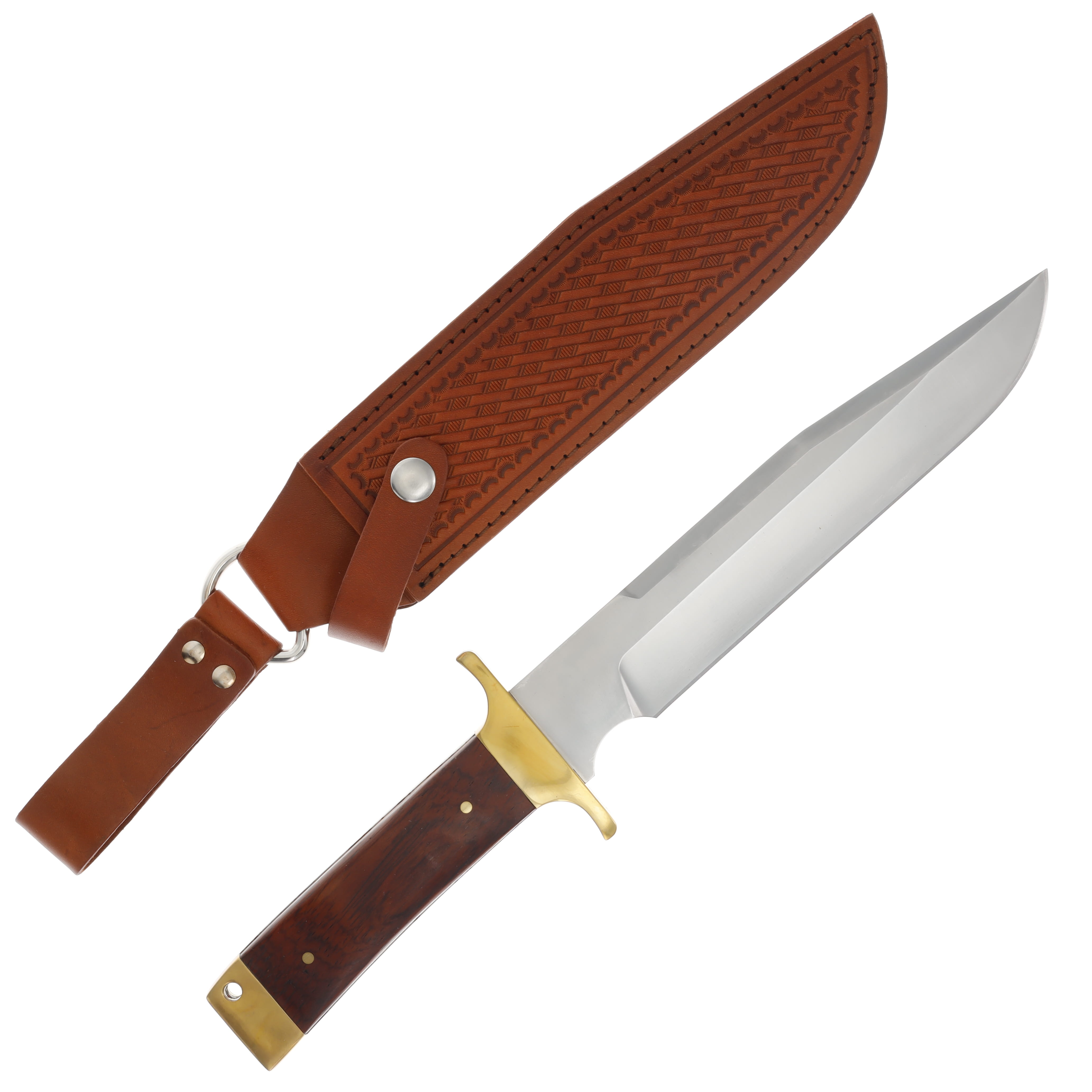 Bear & Son Freedom Fighting Bowie Cocobolo 8in Plain Satin Clip Point BRCB03 View 1