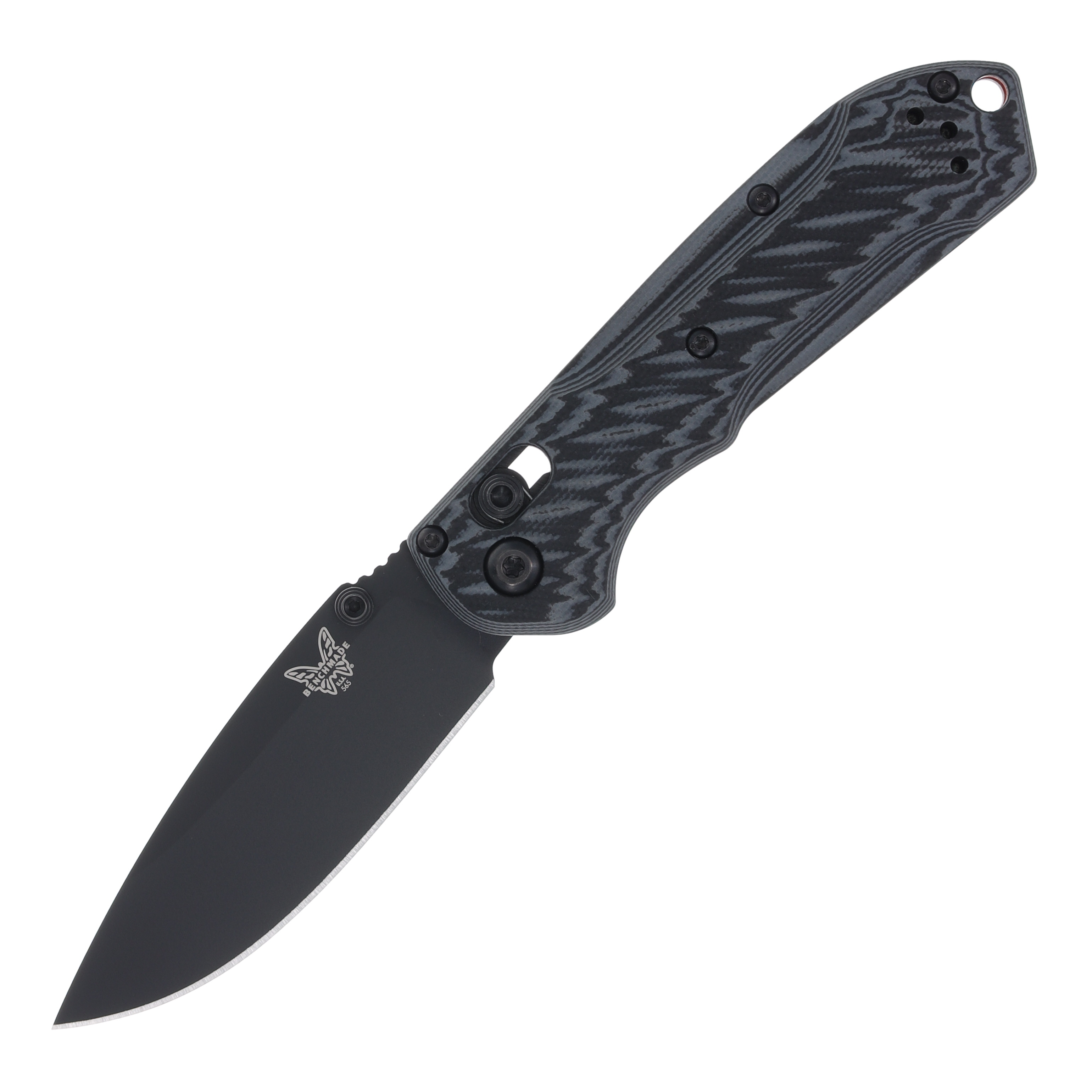 Benchmade Mini Freek AXIS Lock Folding Knife (Black Cerakote M4, Black/Gray G-10) BM565BK02 View 1