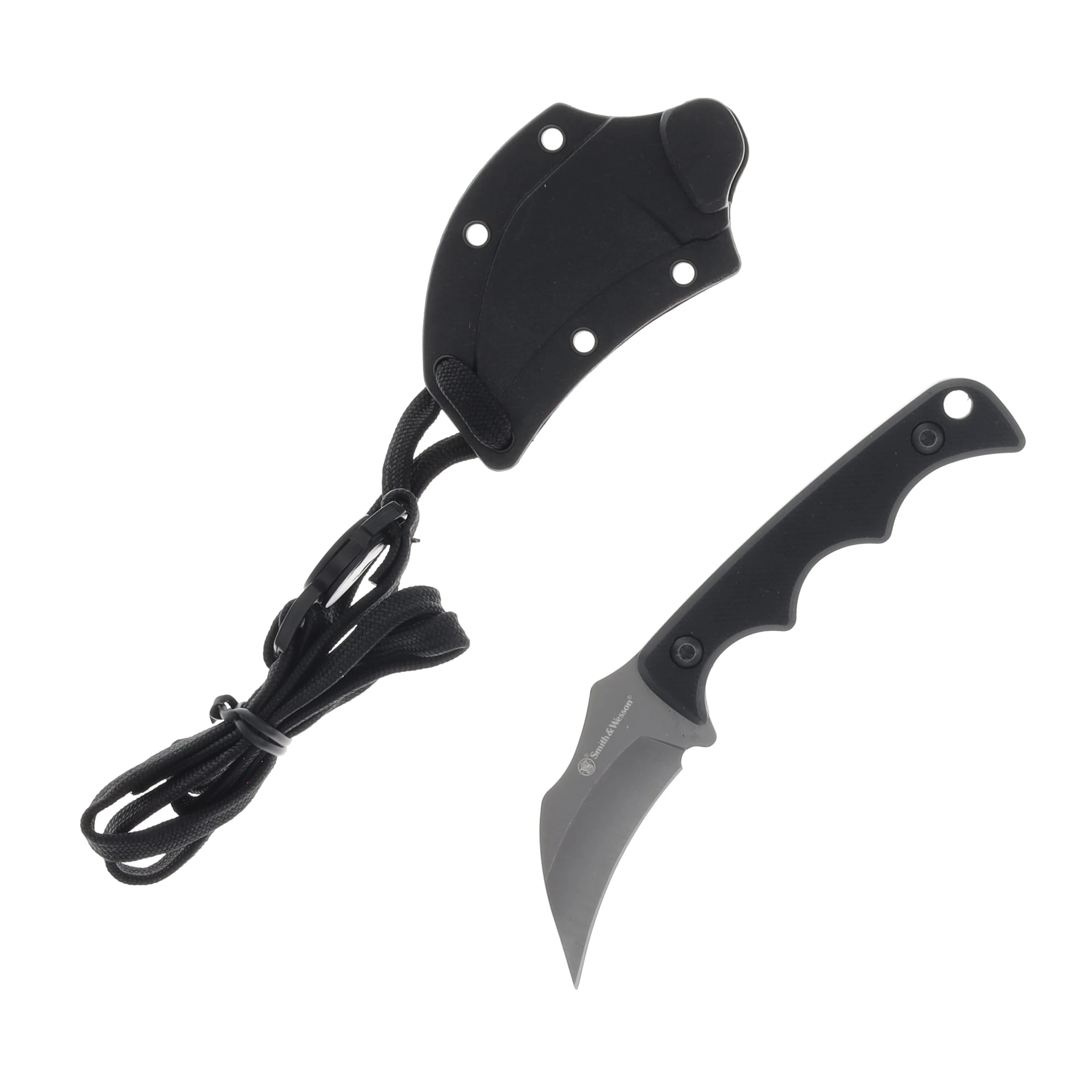 Smith & Wesson HRT Karambit Neck Knife 2in Plain Black TiNi Hawkbill 1193154 View 1