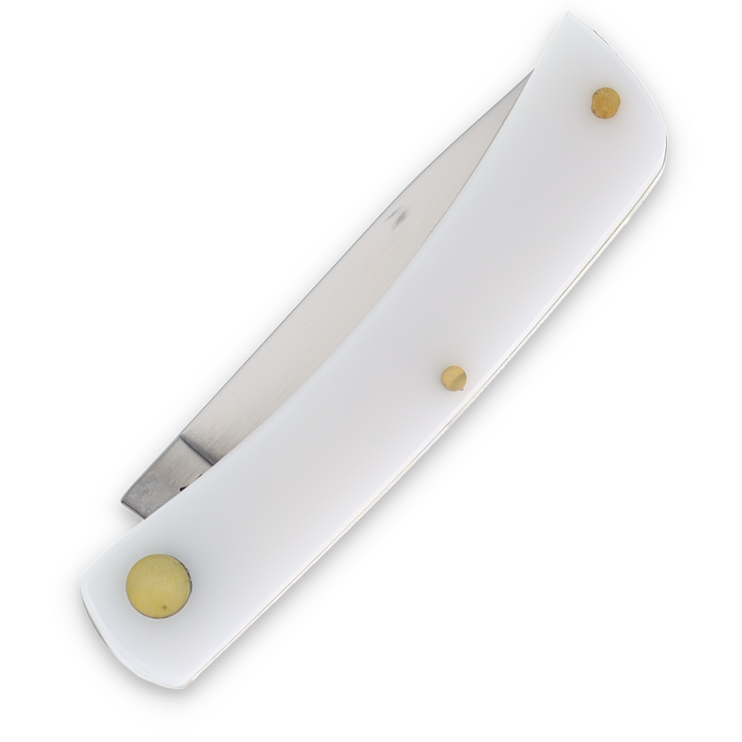 Case XX John Deere Smooth White Synthetic Sod Buster Jr Folding Knife CA15789 View 6