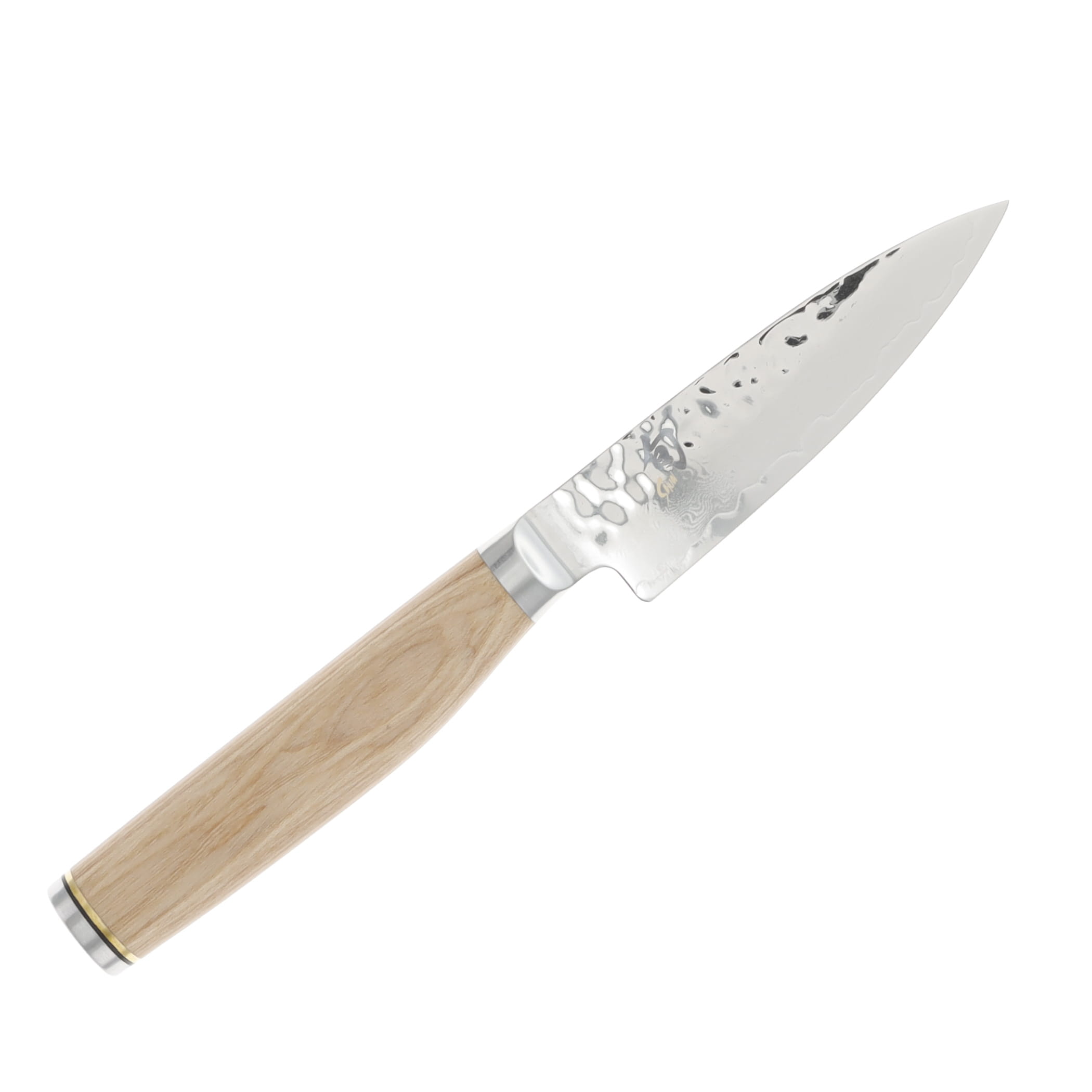 Shun Premier Blonde Paring Knife 4in VG-MAX Damascus Blade STDM0700W View 2