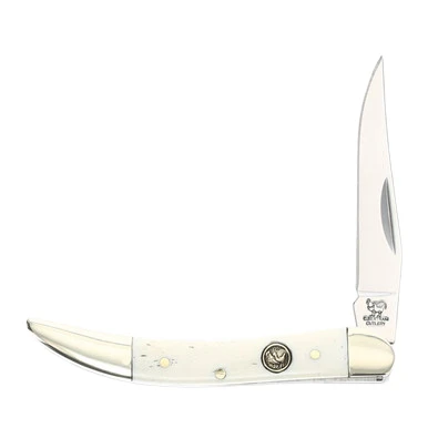 Hen & Rooster Small Toothpick Folding Knife White Smooth Bone View 2