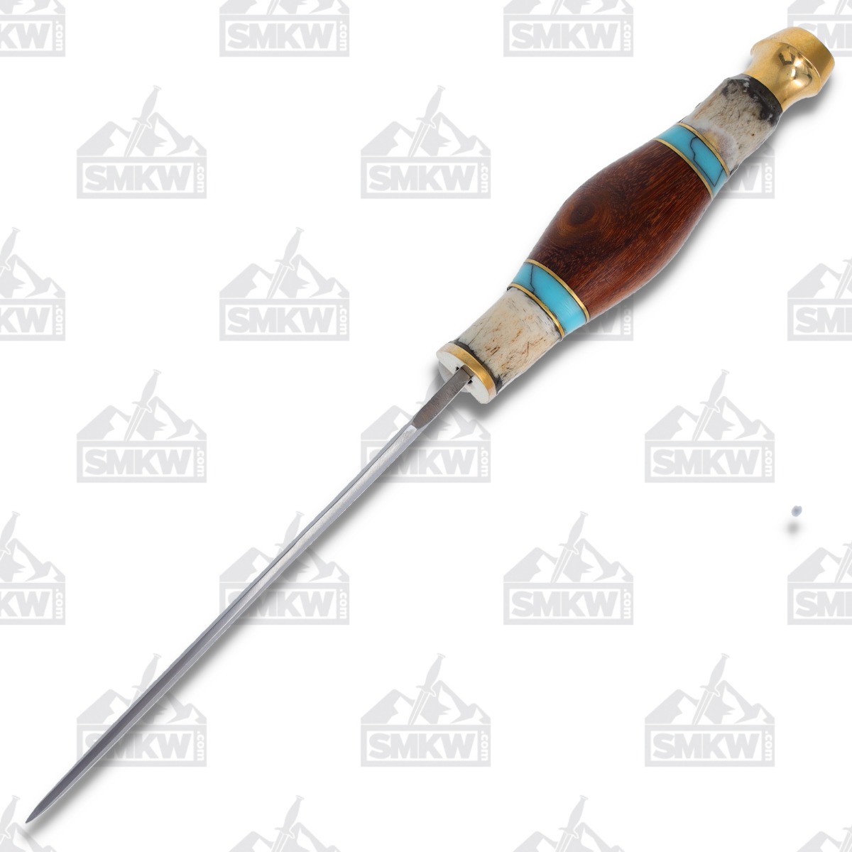 Marbles Skinner Wood and Stag 5.5in Satin Upswept Fixed Blade Knife MR490 View 6