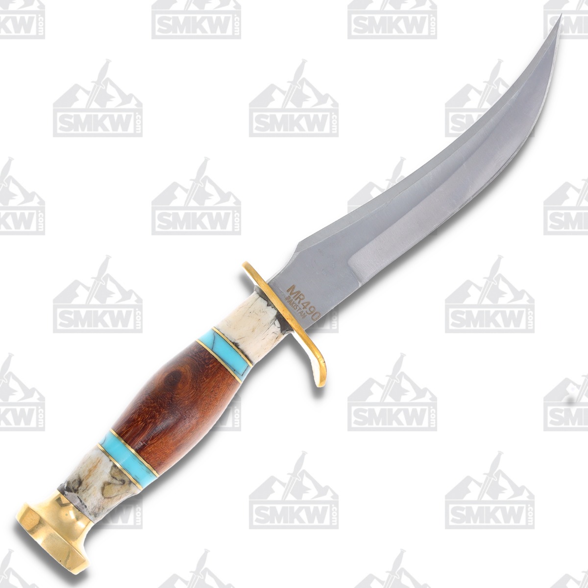 Marbles Skinner Wood and Stag 5.5in Satin Upswept Fixed Blade Knife MR490 View 2
