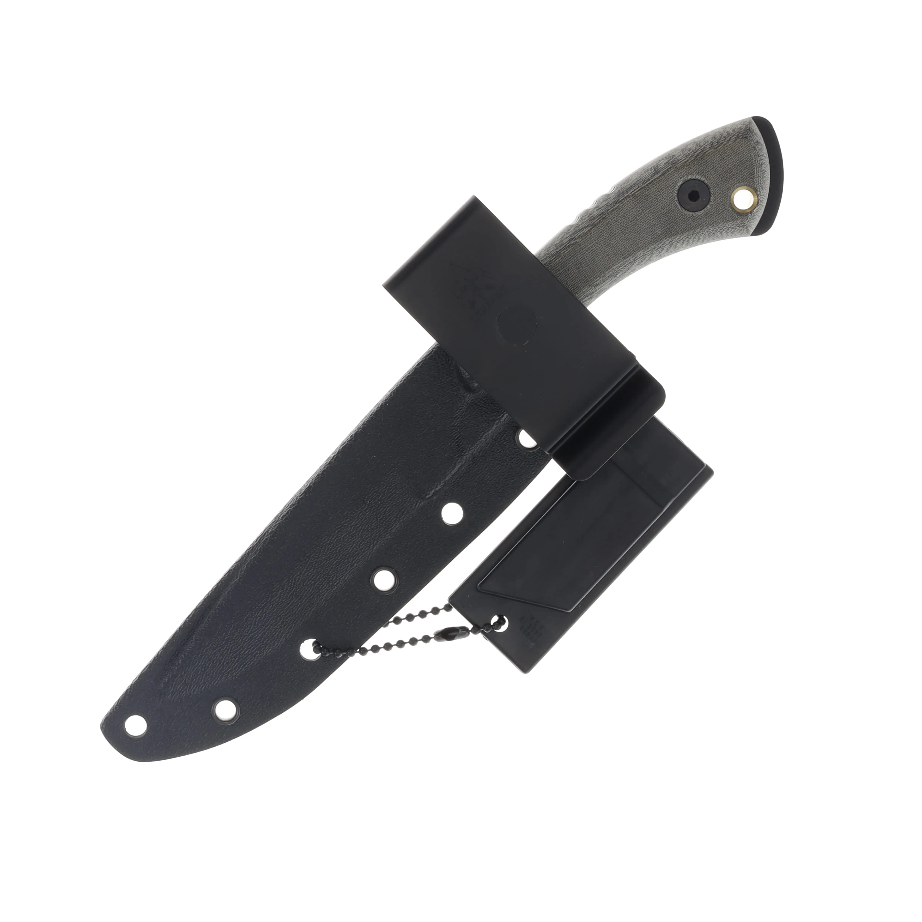 TOPS Skinat Hunters Fixed Blade Knife Linen Micarta Black 3.88in Drop Point TPSK521 View 3