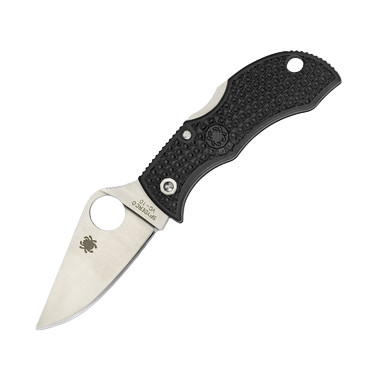 Spyderco Manbug Lightweight Folding Knife 1.9 Inch Plain Satin Leaf SPMBKP View 2