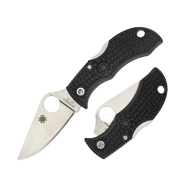 Spyderco Manbug Lightweight Folding Knife 1.9 Inch Plain Satin Leaf SPMBKP View 1