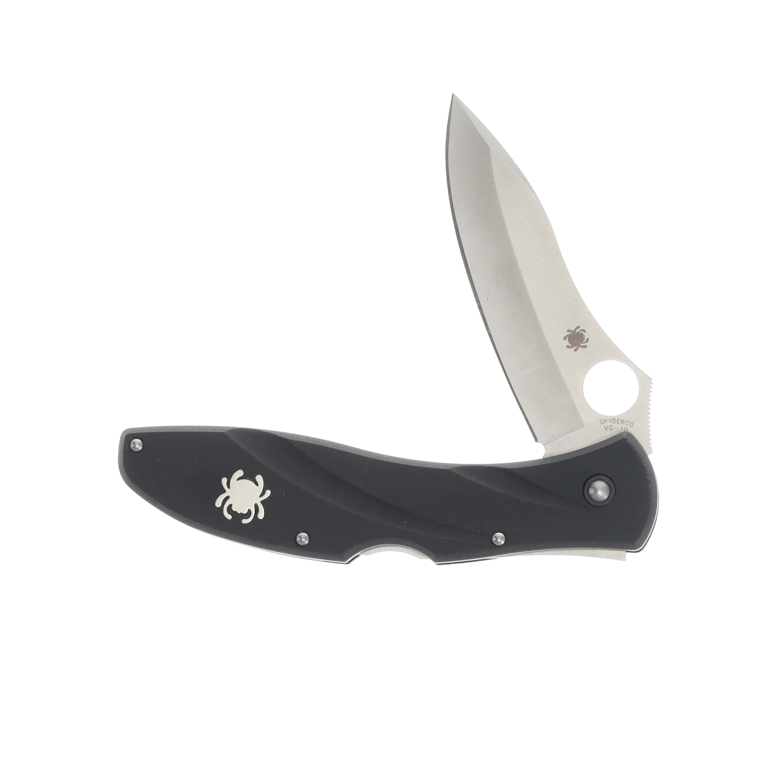 Spyderco Centofante 3 Folding Knife Black FRN 3.14in Satin Plain Blade SPC66PBK3 View 3
