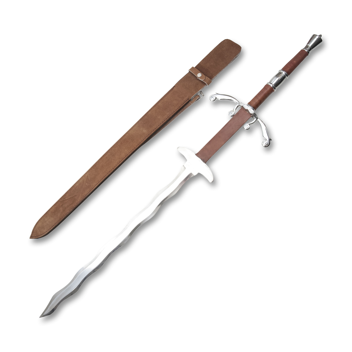 Krieg Sword with Brown Leather Wrapped Handle 901098 View 1