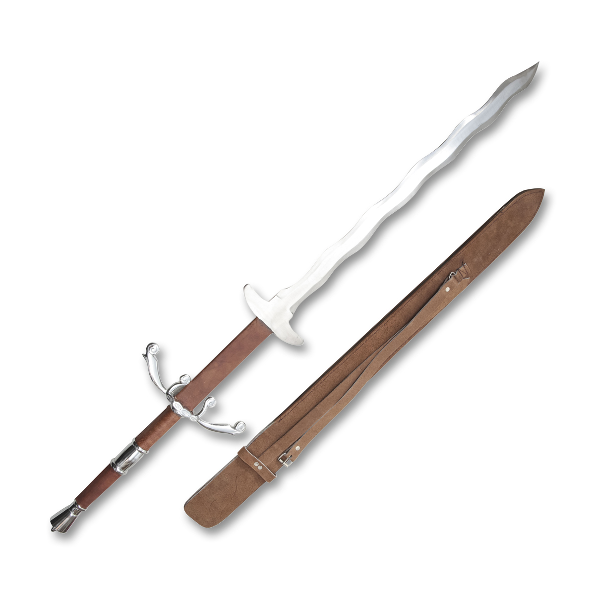 Krieg Sword with Brown Leather Wrapped Handle 901098 View 2