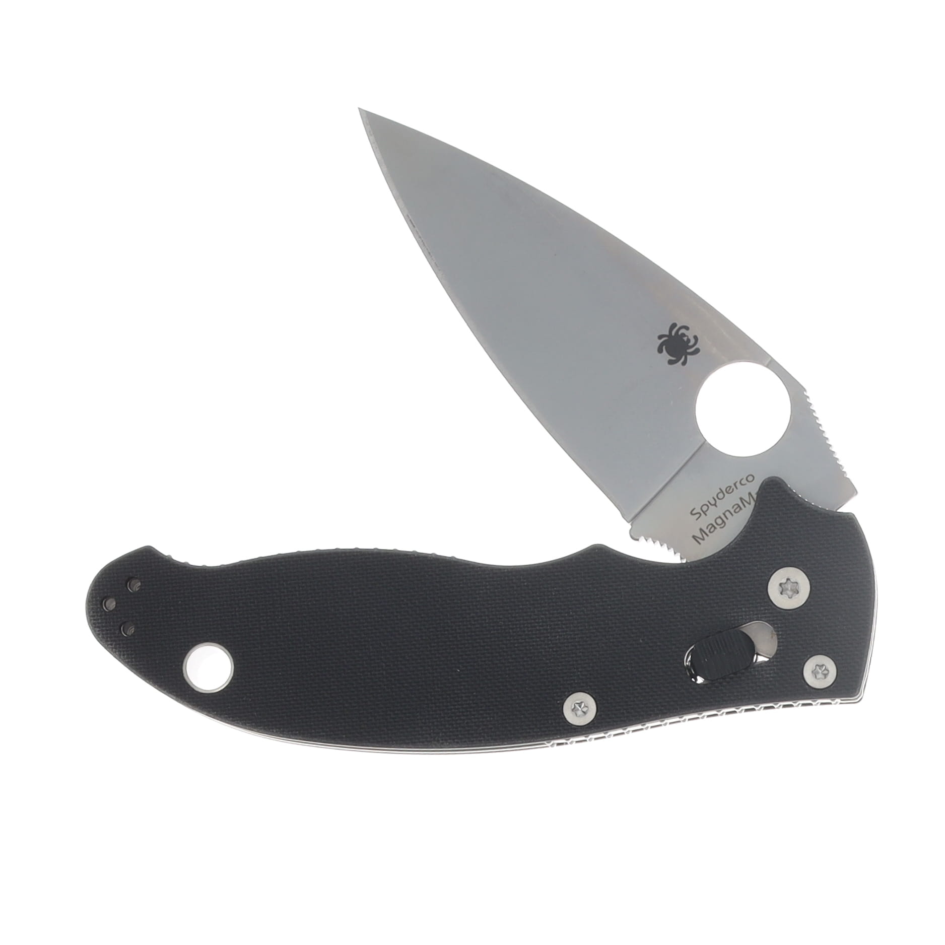 Spyderco Manix 2 Ball Bearing Lock Folding Knife Satin MagnaMax/Black G-10 SPC101GP2 View 6